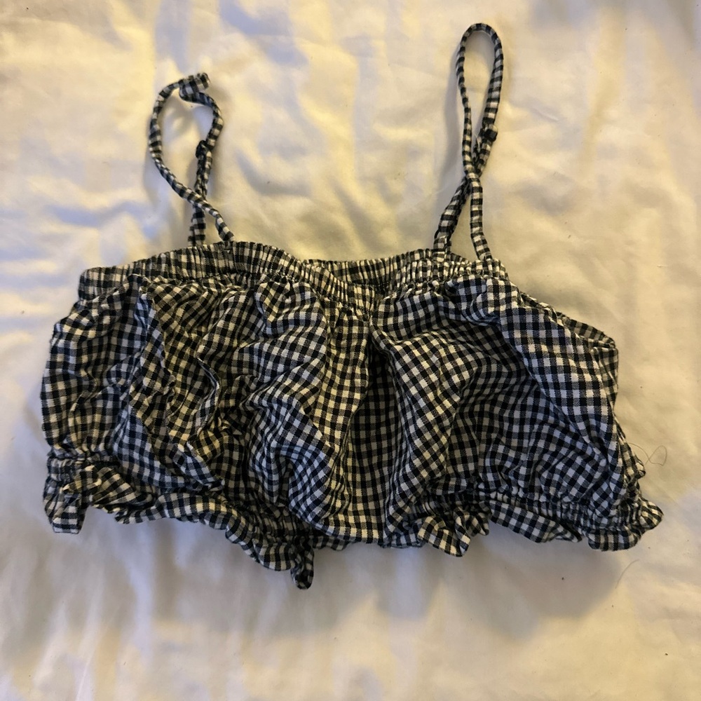 Checkered cropped top